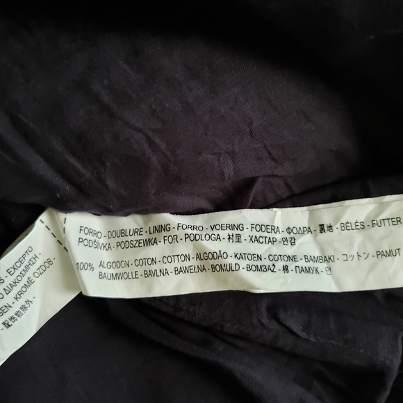 Zara beaded waist navy blue mini skirt 100% cotton - Picture 8 of 8